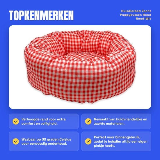 Casa per Animali - Forma Circolare - Base Antiscivolo - Lato Elevato - Ø 35 cm - Gabbia per Animali