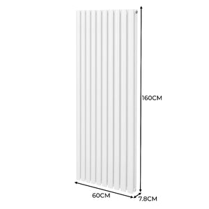 Radiatore a colonna ovale - 1600mm x 600mm - Bianco