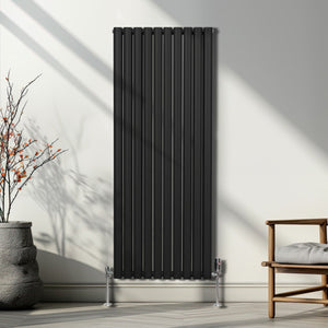 Radiatore a colonna ovale - 1600mm x 600mm - Nero