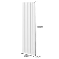 Radiatore a colonna ovale Bianco 1800mm x 480mm