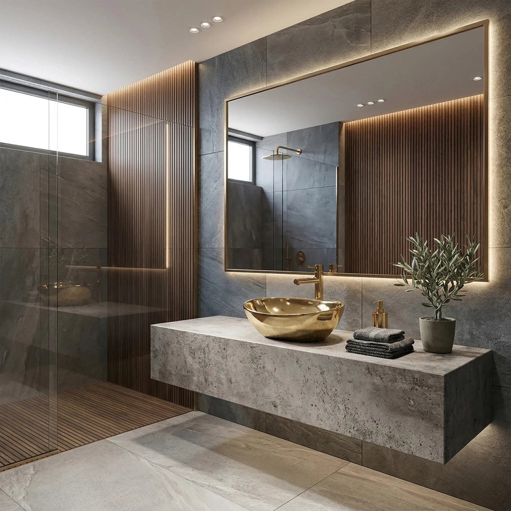 Lavabo Da Appoggio Rea Sofia Gold