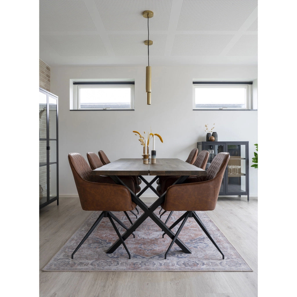 Sedia Harbo, Marrone, Similpelle, 62x56x89 cm