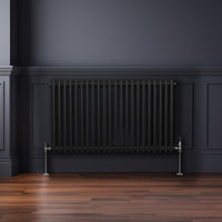 Termosifone Radiatore a 2 colonne per riscaldamento centralizzato Nero  600 x 1012mm