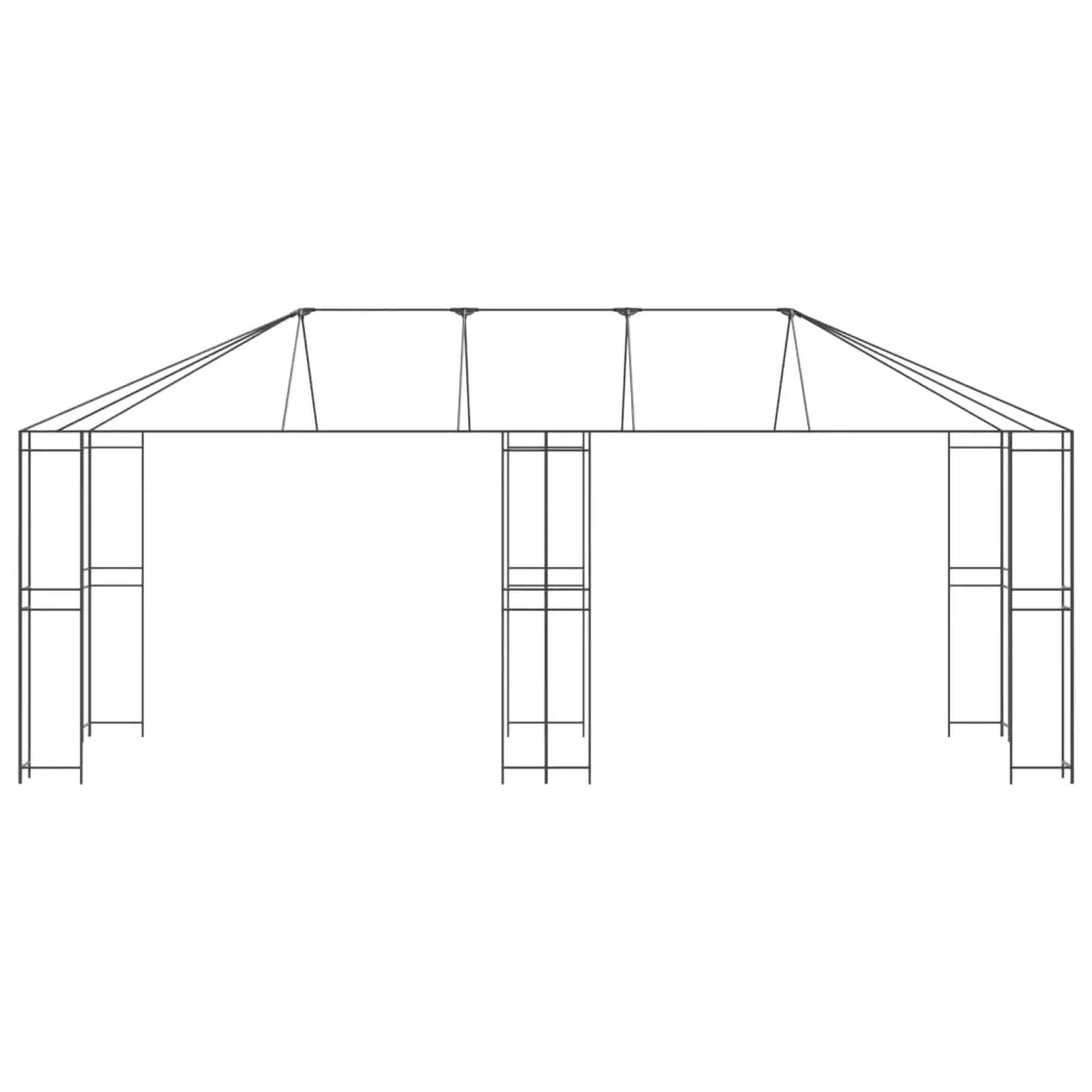 Struttura Gazebo 6 x 3 m Nero Acciaio CFW8111750