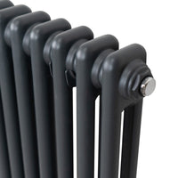 Termosifone Radiatore a 2 colonne per riscaldamento centralizzato verticale Grigio Antracite 180x47cm