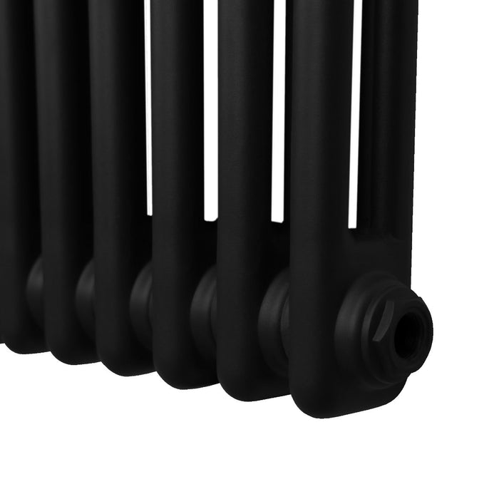 Termosifone Radiatore a 2 colonne per riscaldamento centralizzato verticale Nero 180x47cm