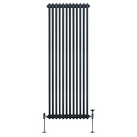 Termosifone Radiatore a 2 colonne per riscaldamento centralizzato verticale Grigio Antracite 180x56cm