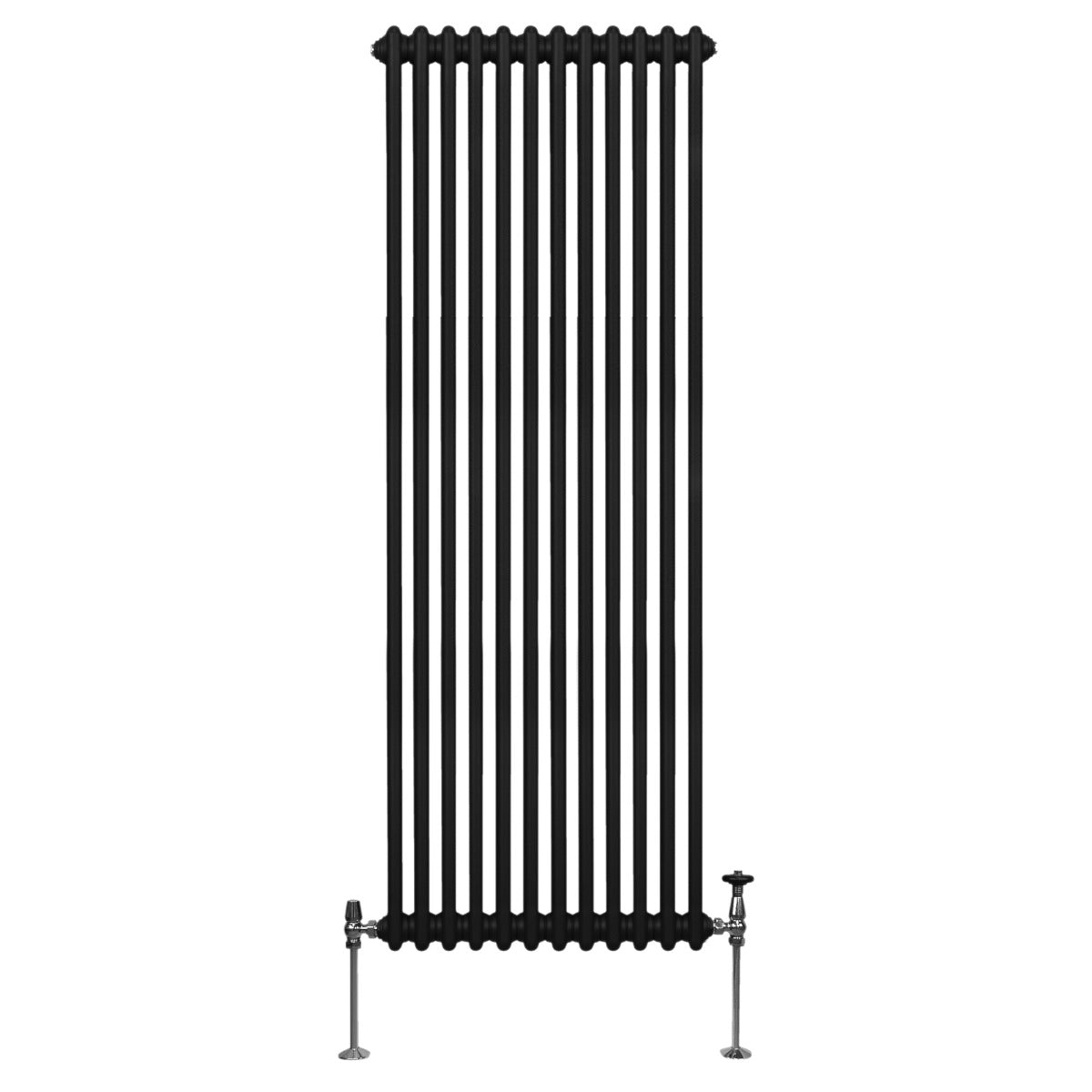 Termosifone Radiatore a 2 colonne per riscaldamento centralizzato verticale Nero 180x56cm