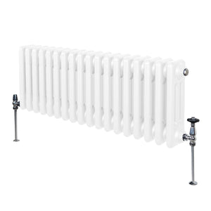 Termosifone Radiatore a 3 colonne per riscaldamento centralizzato Bianco 30 x 83cm