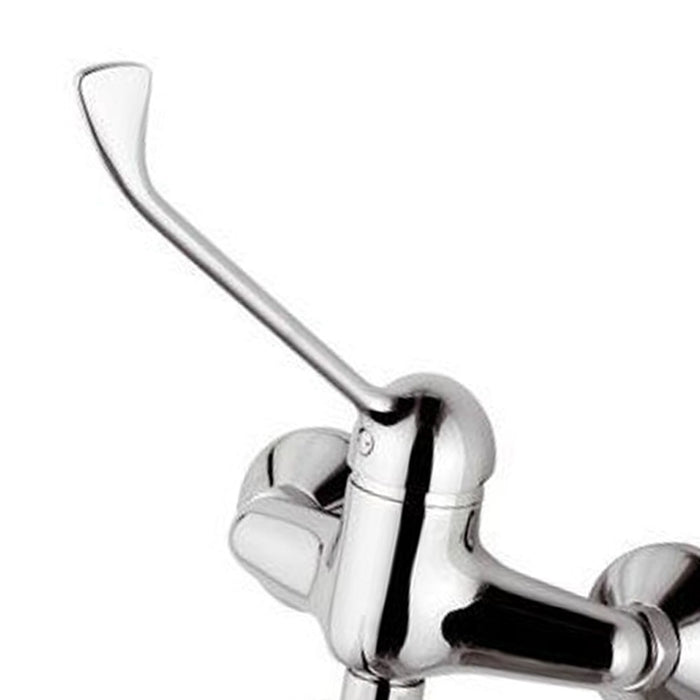 Miscelatore monocomando lavello a parete con leva clinica