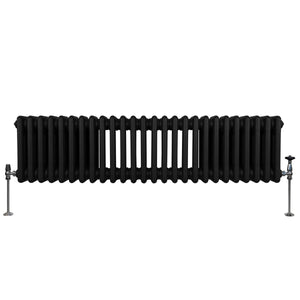 Termosifone Radiatore a 3 colonne per riscaldamento centralizzato Nero 30 x 119cm