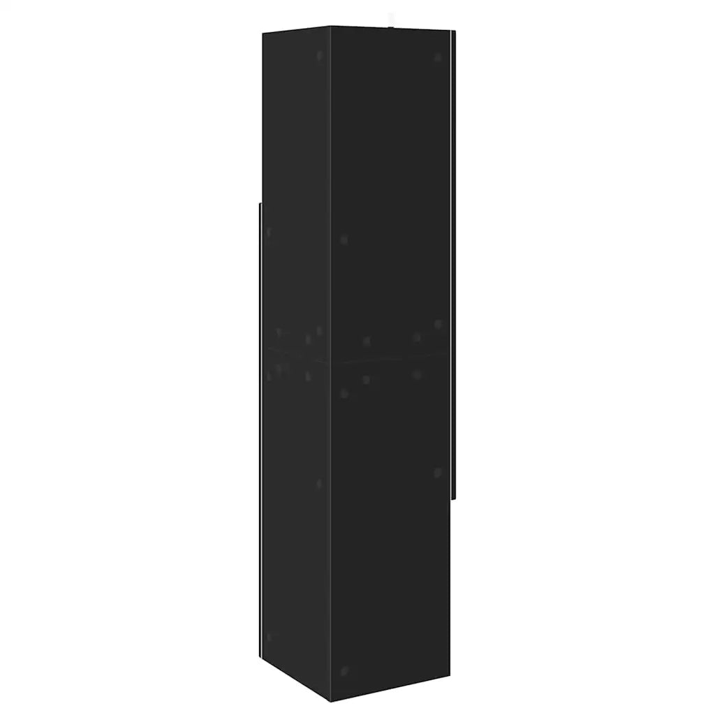 Mobile angolare Nero 32x32x140cm Legno multistrato