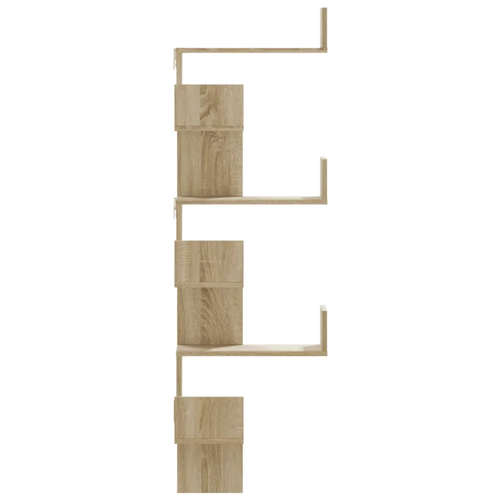 vidaXL Scaffale Angolare a Muro Sonoma 45x45x147 cm Legno Multistrato