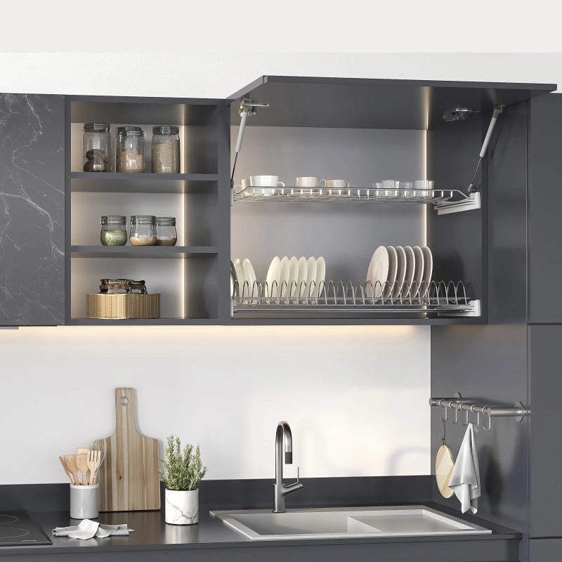 Recycle 1x20lt per il montaggio sul fondo e l'estrazione manuale in cucina, Grigio antracite, Tecnoplastica