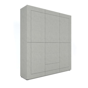 Credenza Alta 5 Ante e 3 Cassetti 150x35x165 cm Elios Cashmere