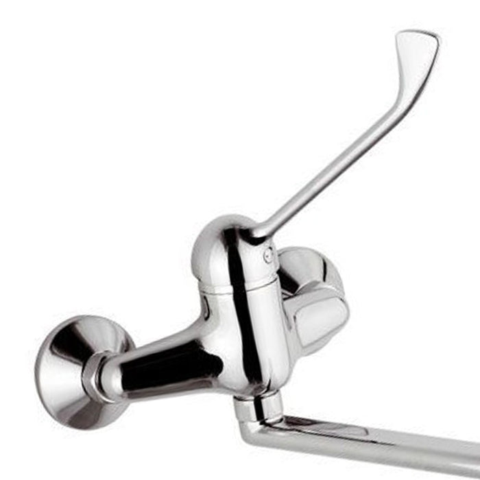 Miscelatore monocomando lavello a parete con leva clinica