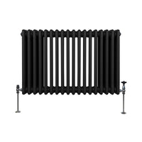 Termosifone Radiatore a 3 colonne per riscaldamento centralizzato Nero 60x83cm