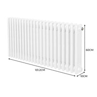 Termosifone Radiatore a 3 colonne per riscaldamento centralizzato Bianco 60 x 101cm