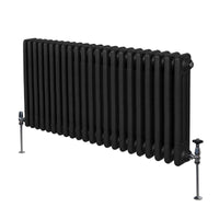 Termosifone Radiatore a 3 colonne per riscaldamento centralizzato Nero 60 x 101cm