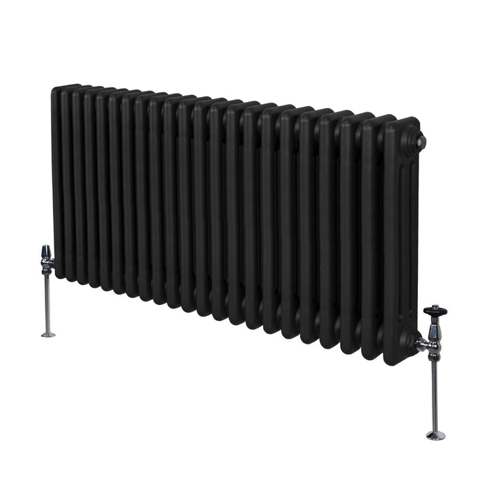 Termosifone Radiatore a 3 colonne per riscaldamento centralizzato Nero 60 x 101cm