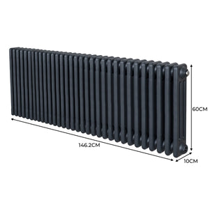 Termosifone Radiatore a 3 colonne per riscaldamento centralizzato Grigio Antracite 60 x 146cm