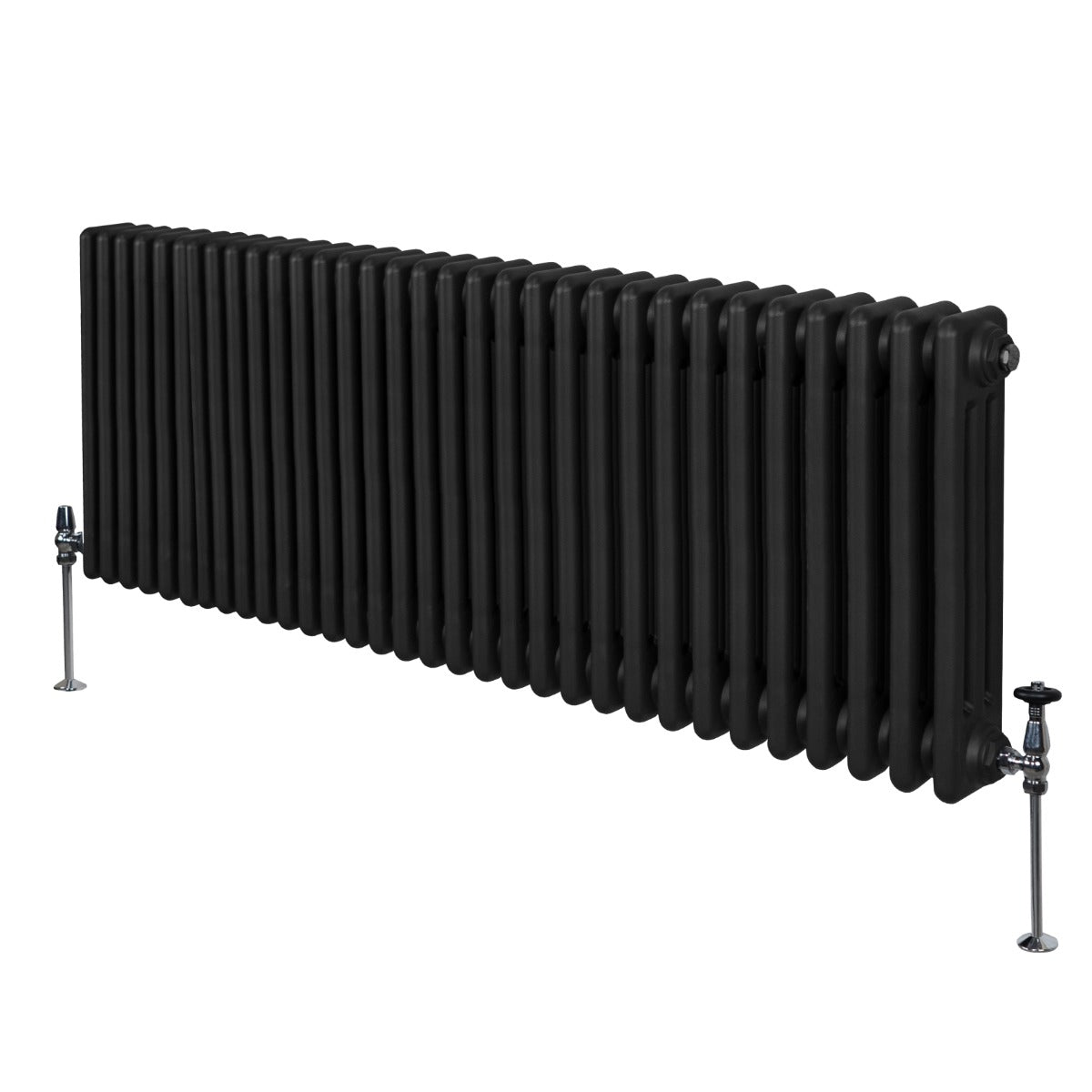 Termosifone Radiatore a 3 colonne per riscaldamento centralizzato Nero 60 x 146cm