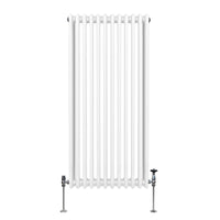 Termosifone Radiatore a 3 colonne per riscaldamento centralizzato verticale Bianco 150x56cm