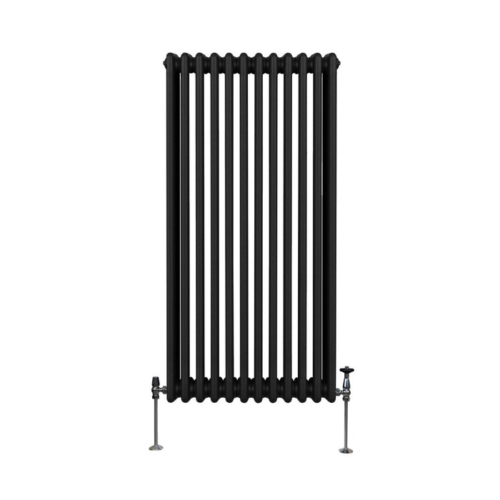 Termosifone Radiatore a 3 colonne per riscaldamento centralizzato verticale Nero 150x56cm