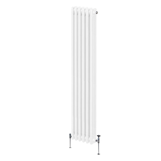 Termosifone Radiatore a 3 colonne per riscaldamento centralizzato verticale Bianco 180x29cm
