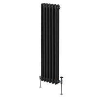 Termosifone Radiatore a 3 colonne per riscaldamento centralizzato verticale Nero 180x29cm
