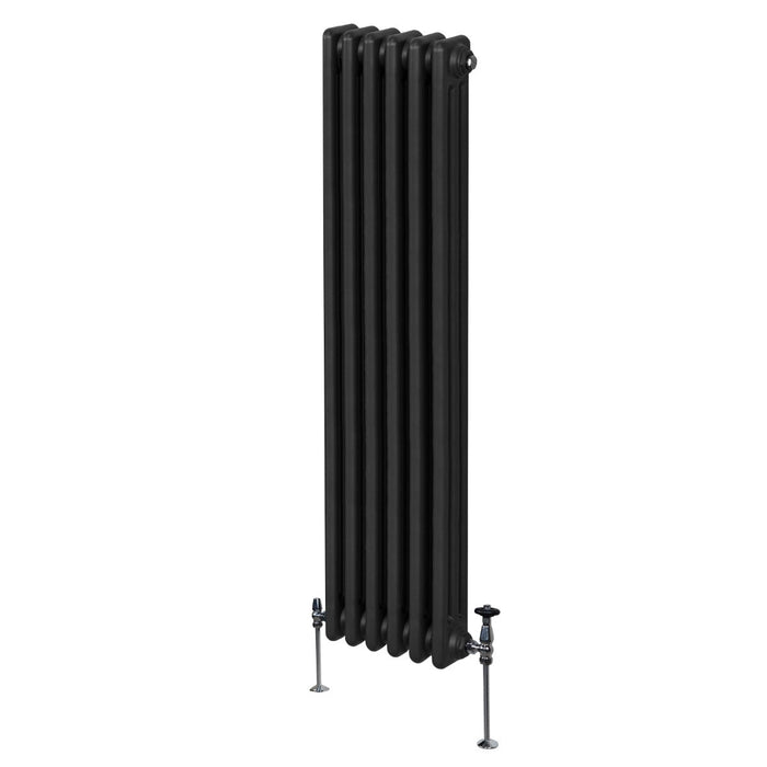 Termosifone Radiatore a 3 colonne per riscaldamento centralizzato verticale Nero 180x29cm