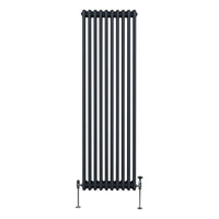 Termosifone Radiatore a 3 colonne per riscaldamento centralizzato verticale Grigio antracite 180x47cm