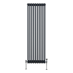 Termosifone Radiatore a 3 colonne per riscaldamento centralizzato verticale Grigio antracite 180x47cm