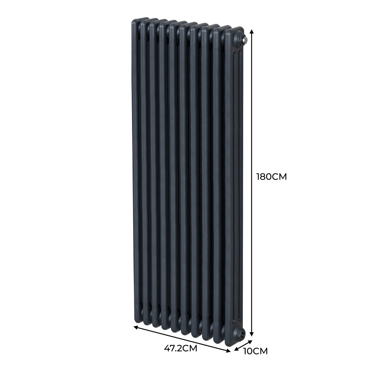 Termosifone Radiatore a 3 colonne per riscaldamento centralizzato verticale Grigio antracite 180x47cm