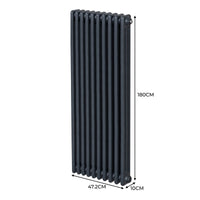 Termosifone Radiatore a 3 colonne per riscaldamento centralizzato verticale Grigio antracite 180x47cm