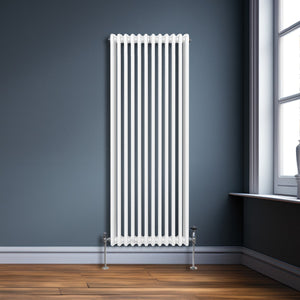 Termosifone Radiatore a 3 colonne per riscaldamento centralizzato verticale Bianco 180x56cm