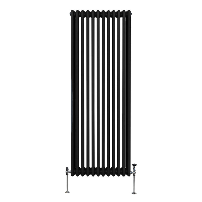Termosifone Radiatore a 3 colonne per riscaldamento centralizzato verticale Nero 180x56cm
