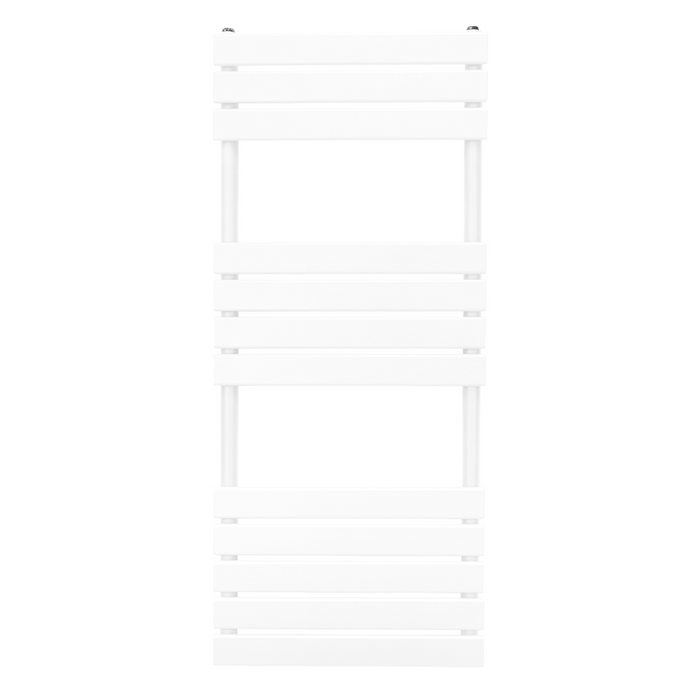 Radiatore per asciugamani design a pannello piatto 1200 x 450 mm per bagno ad incasso Bianco