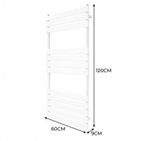 Radiatore per asciugamani design a pannello piatto 1200 x 600 mm per bagno ad incasso  Bianco