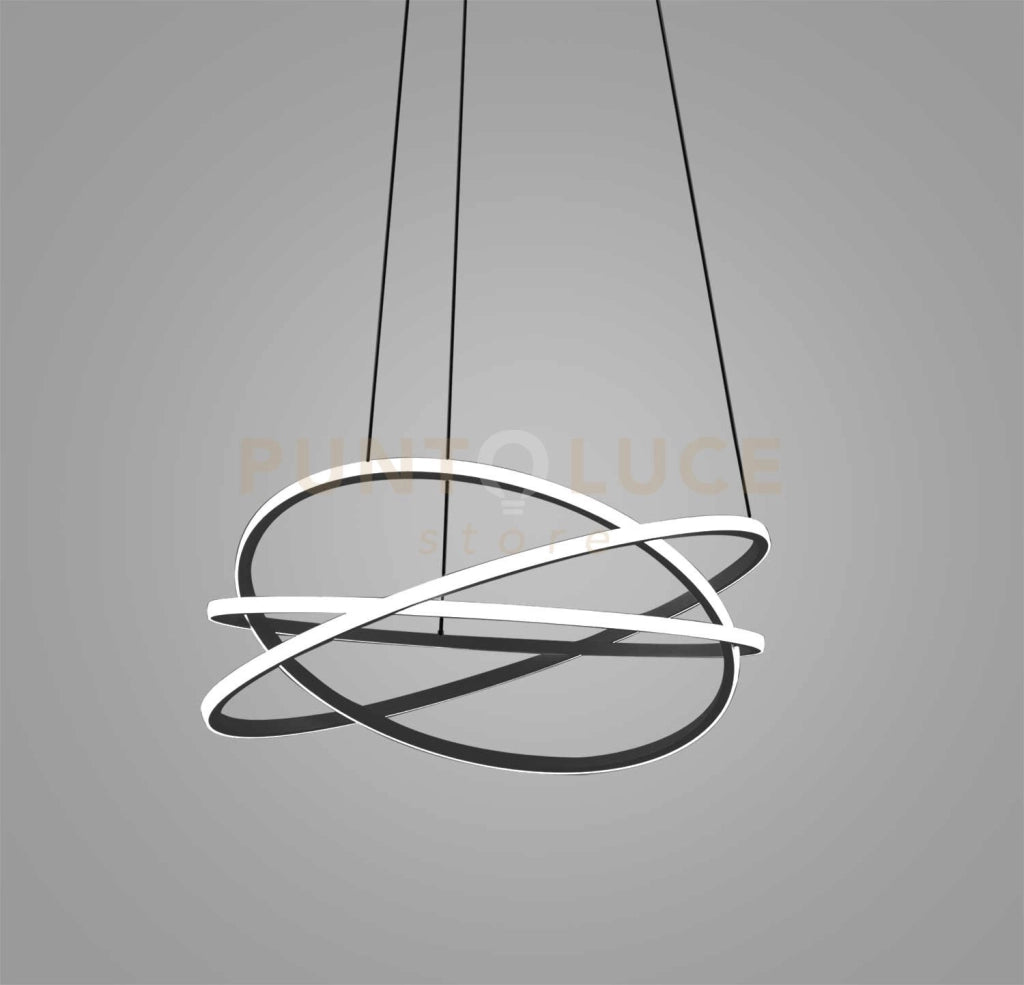 ATIA S/M - LAMPADARIO A SOPSENSIOE NERO LED 3000K 7300LM 100W D.80CM DIMMERABILE