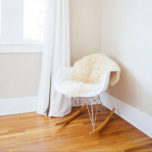 Poltrona Dondolo Moritz 53x47x82 h cm in Legno Bianco