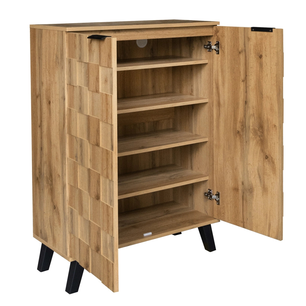 Scarpiera moderna con 4 ripiani regolabili 80;5 x 35 x 109;5 cm in legno