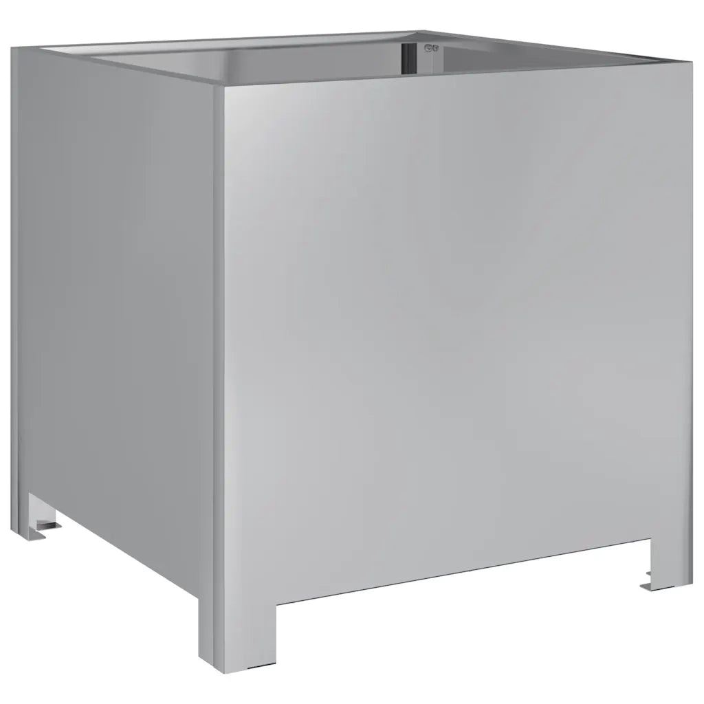 2 pz Fioriere | Cassetta per fiori | Vaso da Giardino 40x40x40 cm in Acciaio Zincato