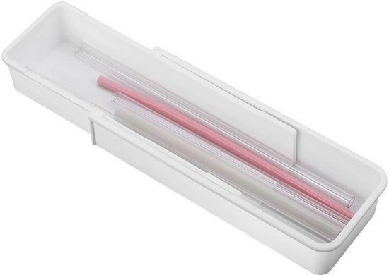 Organizzatore multifunzionale per cucina in plastica - 25x8,7x4,7cm - Bianco - Materiale premium