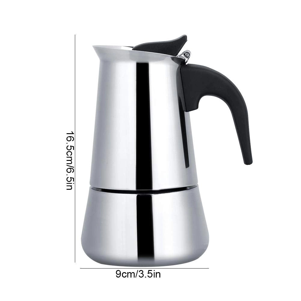 Bollitore in acciaio inossidabile da 450 ml, manuale, ideale per il campeggio, design moderno