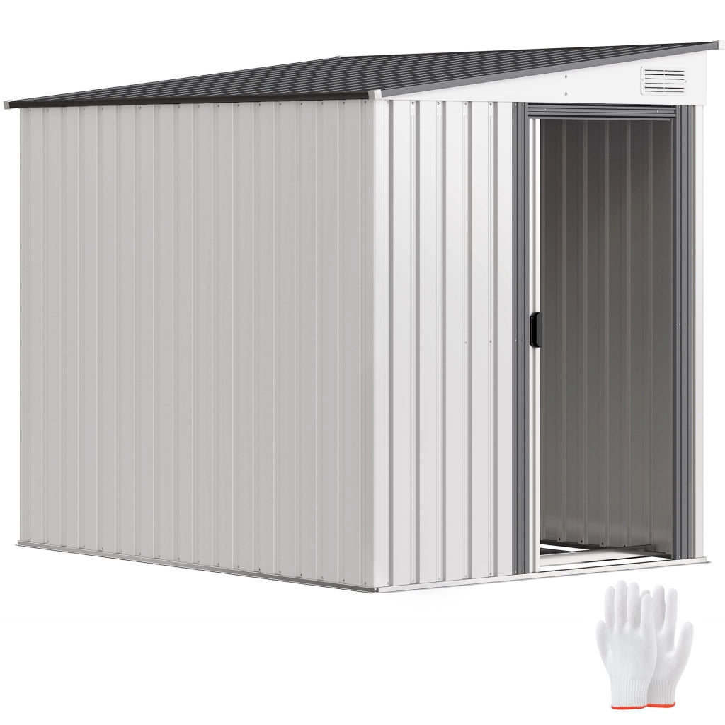 Capanno da giardino in metallo ¨C zephmum ¨C bianco 150x200 cm