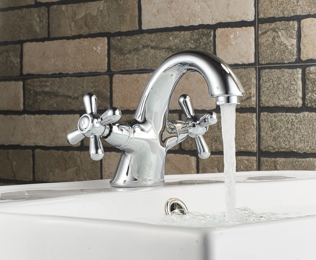 Rubinetto lavabo vintage maniglie a stella