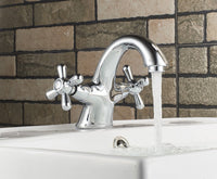 Rubinetto lavabo vintage maniglie a stella