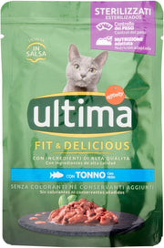 ULTIMA CAT BOCCONCINI PER GATTI STERILIZZATI IN BUSTINA DA 85 GR AL TONNO