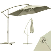 Ombrellone Giardino Decentrato 3x3 Mt Full Sabbia Palo Metallo Gazebo Piscina